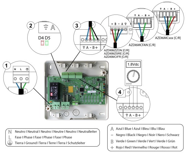 Support for Airzone lite thermostat wired (DI6) for Acuazone