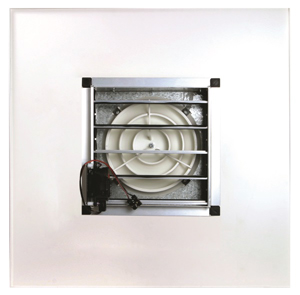 Induction plate motorized round diffuser