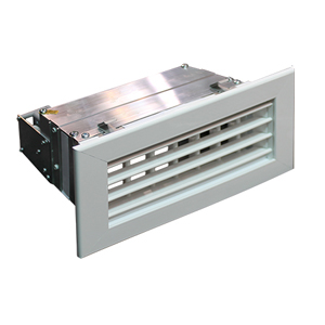 Horizontal-vertical double deflection motorized supply grille