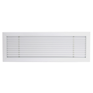 Grille of linear slats fixed at 0º