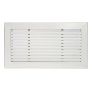 Grille of linear slats fixed at 15º 1dir.